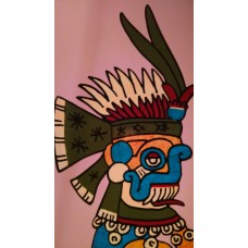 Tlaloc, god of water, sun symbol on the head